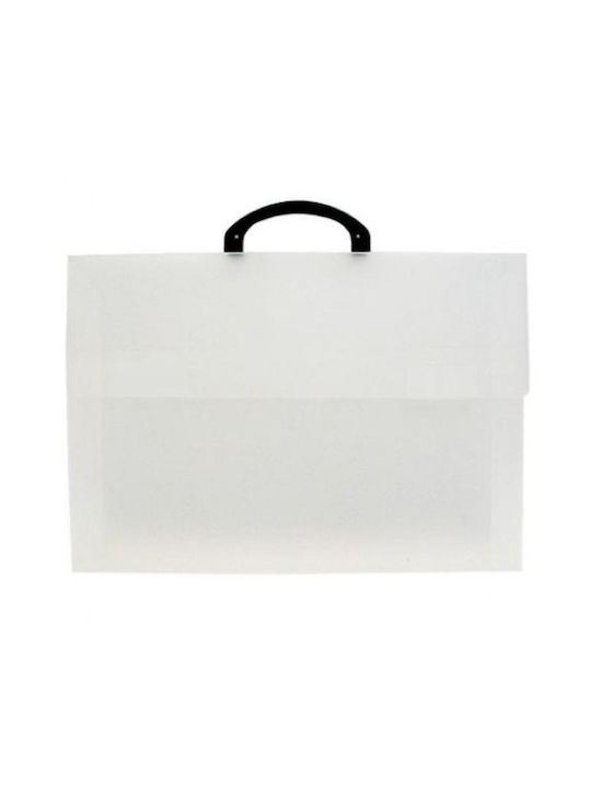 +Efo Πλαστική Τσάντα Σχεδίου με Χερούλι 45x5x33cm Μπεζ
