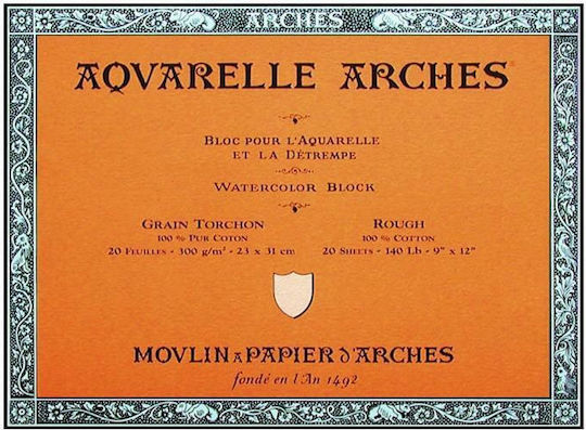 Arches Μπλοκ Ακουαρέλας rough grain No3 25x35cm 20 Φύλλα