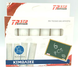 Tpster Σετ 6 Λευκές Κιμωλίες Tpster Σετ 6 Λευκές Κιμωλίες
