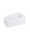 Relaxdays Suport pentru șervețele Lemn Albă 7.5x12x12cm 10023252