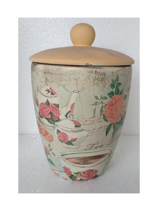 Melina's Collection Set 1buc Borcane pentru Maro / Zahăr cu capac ermetic Ceramică 14x14x21cm