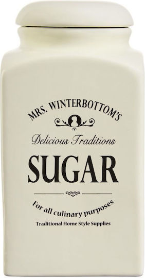 Butlers Βάζο για Ζάχαρη με Καπάκι Κεραμικό Μπεζ 1300ml
