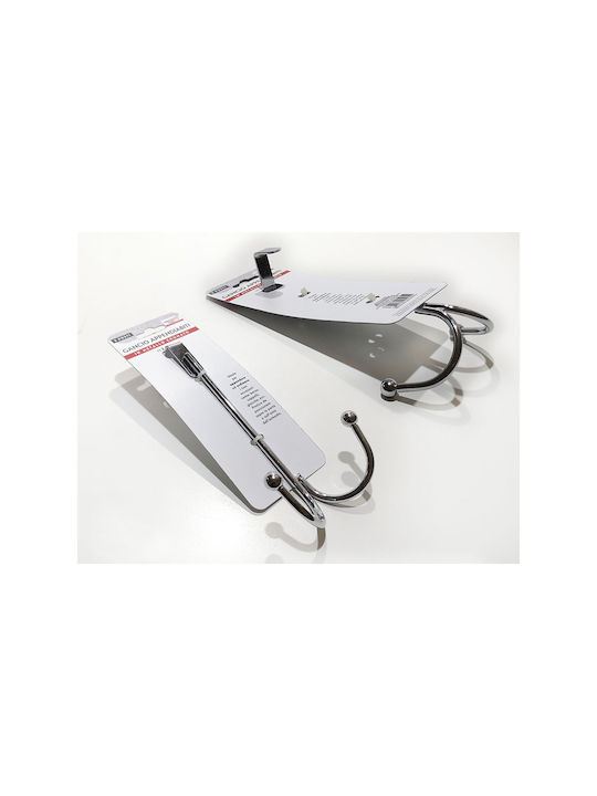 General Trade Door Hook 2 Slots Metallic 10x9x20cm