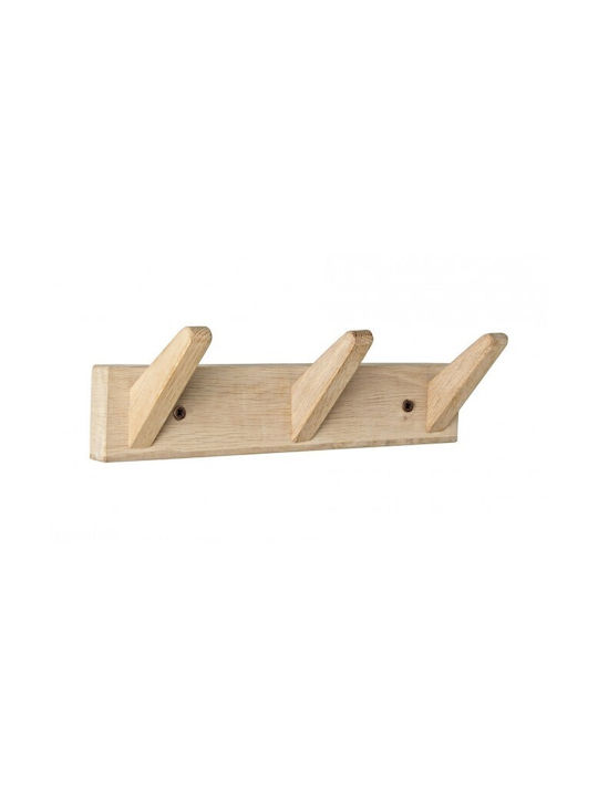 Bizzotto Κρεμάστρα Τοίχου Daiki Ξύλινη 3 Θέσεων Καφέ 31x9x9cm