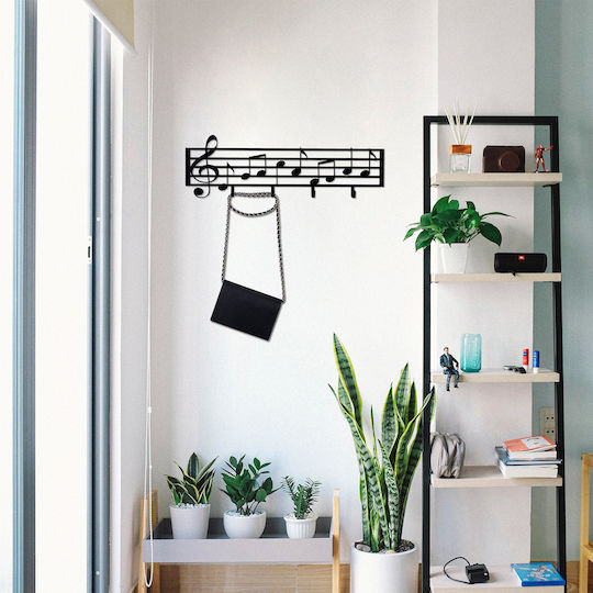 Metal Wall Hanger 4 Hooks 60x2x19cm Metal Wall Hanger 4 Hooks 60x2x19cm