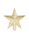 Hängendes Ornament Stern Gold mit Glitzer 22x22cm