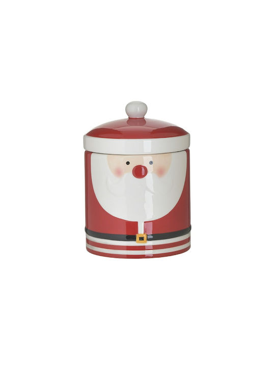 Inart Christmas Porcelain Cookie Jar Ornament D14cm