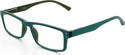 Frog Optical Unisex Lesebrillen +4.50 in Grün Farbe