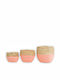 Kaemingk Set dekorative Körbe Rosa 3Stück