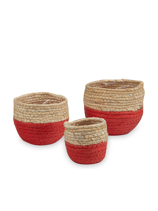 Wicker Decorative Baskets Set 3pcs Kaemingk