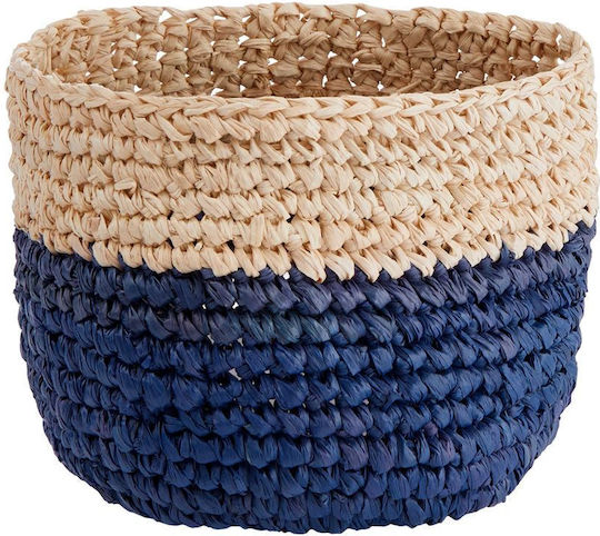 Butlers Coș decorativ Din paie Blue 7.5x7.5buc