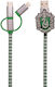 Thumbs Up Flach USB zu Blitzschlag Kabel 2A Mehrfarbig 1m (1002654)