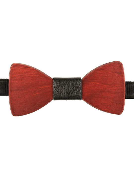 Mom & Dad Wooden Bow Tie Burgundy