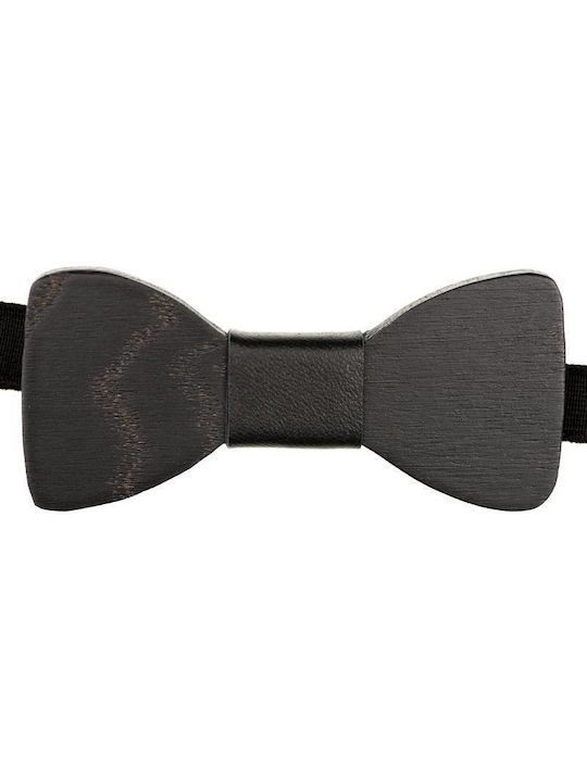 Mom & Dad Wooden Bow Tie Black