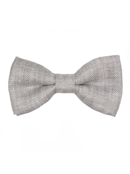 JFashion Linen Handmade Bow Tie Gray