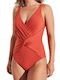 One Piece Swimsuit For Large Bust Orange