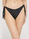 Fiocchi Bikini Slip με Κορδονάκια Μαύρο