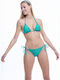 AMARYLLIS Bikini Slip με Κορδονάκια Τιρκουάζ