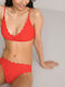 Triangle Bikini Top with Adjustable Straps Orange