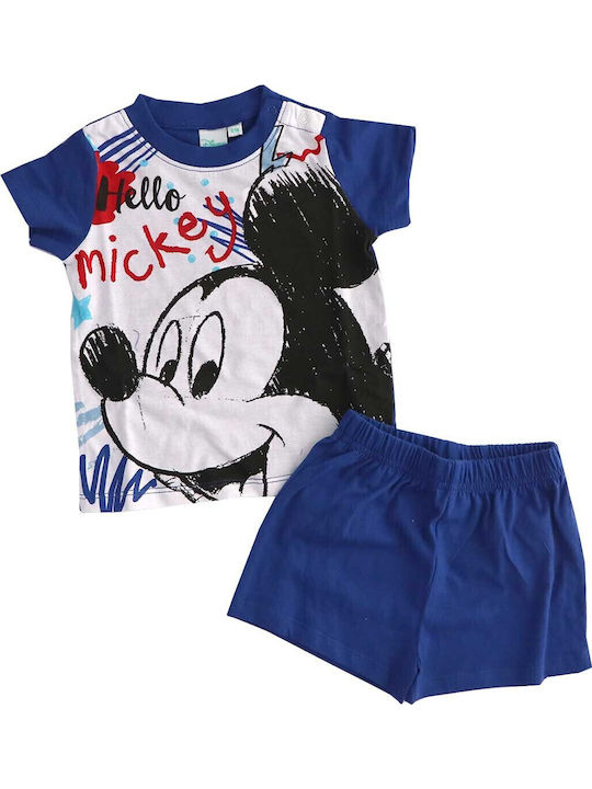 Disney Детска пижама Лятна Тъмносин Mickey Mouse