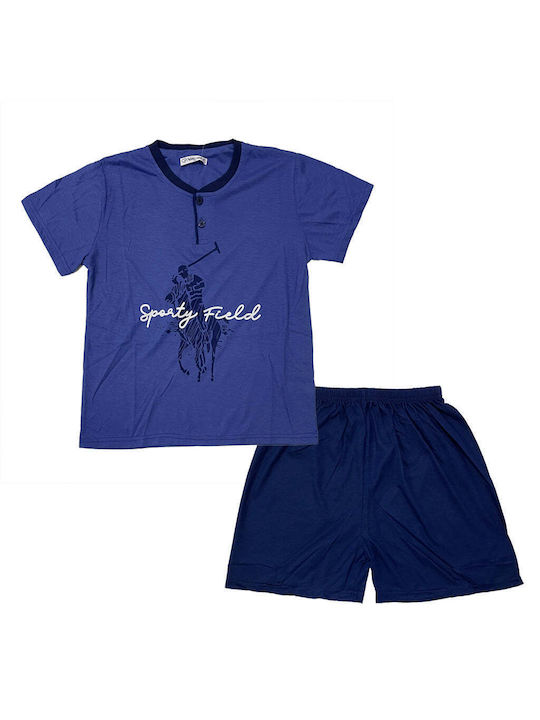 Ustyle Set Top & Bottom Kids Summer Pyjamas Blue