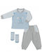 Noidinotte Set Top & Bottom Kids Pyjamas Light Blue