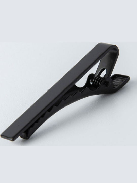Aristoteli Bitsiani Metallic Tie Clip Black