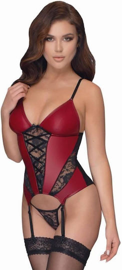 Cottelli Collection Corset Секси Комплект Бельо Червен