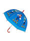Kids Licensing Kids Curved Handle Umbrella with Diameter 70cm Blue