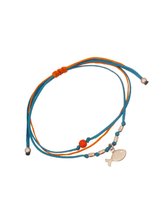 Abadianakis Kids Silver Macrame Bracelet for Girl