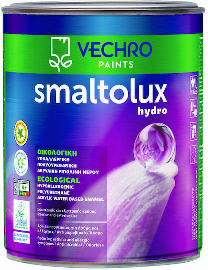 Vechro Ριπολίνη Οικολογική Νερού Smaltolux Hydro 0.75lt Λευκό Βελουτέ