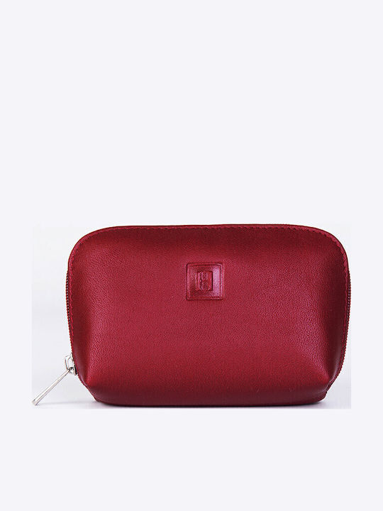 Small Leather Women's Wallet Coins Red