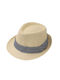 Aquablue Straw Men's Fedora Beige