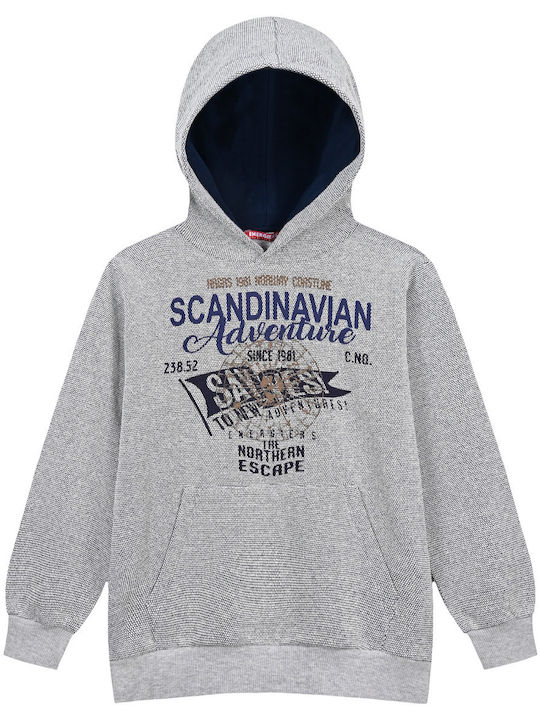 Παιδικό Φούτερ με Κουκούλα Γκρι Scandinavian Adventure