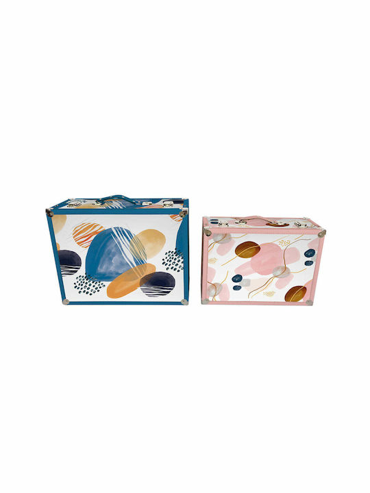 DKD Home Decor Wooden Decorative Boxes Set 2pcs