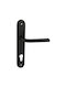 Viobrass Lever Middle Door with Plate 65 Pair Black