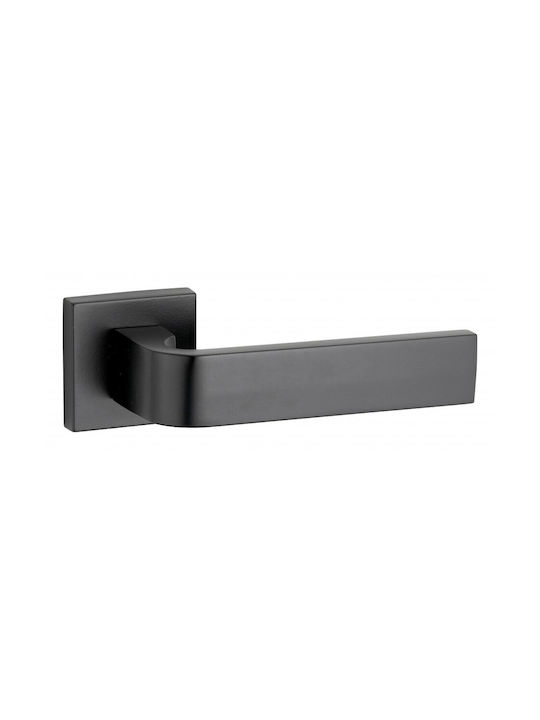 Thirard Lever Middle Door with Rosette Pair Black