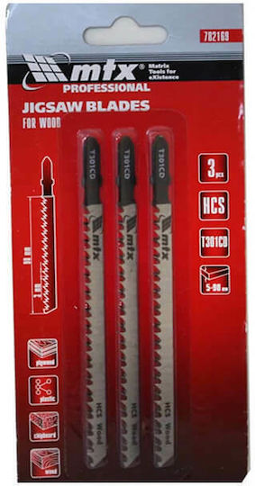 MTX Jig Saw Blade for Wood 90mm 3pcs 782169