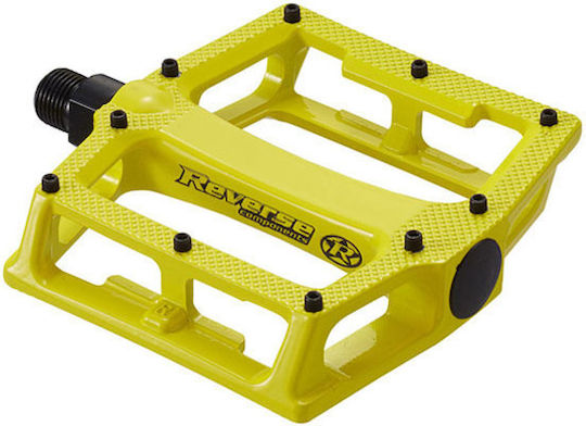 Reverse Components Super Shape 3D Flat Bicycle Pedals Yellow