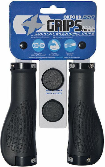 Oxford HG221 Mânere Pentru Ghidon De Bicicletă Anatomici În Culoare Neagră Lock-On