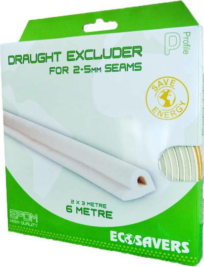 Ecosavers Rubber Draft Stopper Window / Door in White Color 6m Ecosavers Rubber Draft Stopper Window / Door in White Color 6m