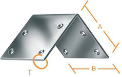 Vormann Raft de colț Galvanizat în Culoare Alb 40x40mm 1buc 570202.0018