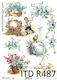 ITD Collection Tissue paper Decoupage Light Blue