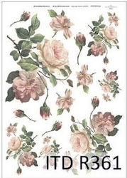 ITD Collection ITD 21x29cm Ριζόχαρτο Decoupage