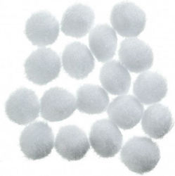 Efco White Craft Pom Pom Set of 100pcs