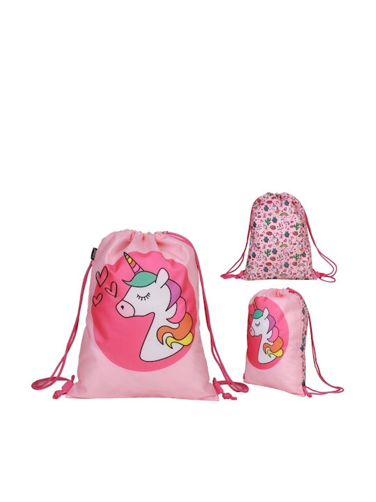 Total Gift Kinder Rucksack Beuteltasche Rosa 32cmcm Total Gift Kinder Rucksack Beuteltasche Rosa 32cmcm