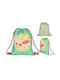 Total Gift Παιδική Τσάντα Πουγκί Πράσινη 42x32εκ.