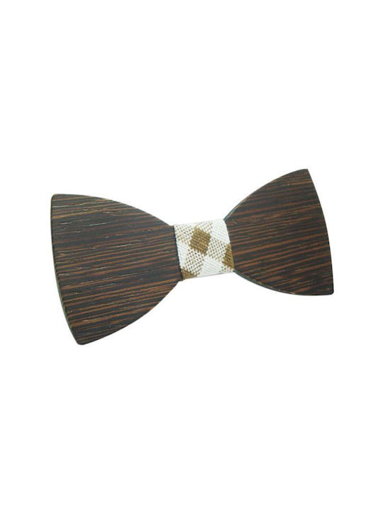 JFashion Kids Wooden Bow Tie Brown