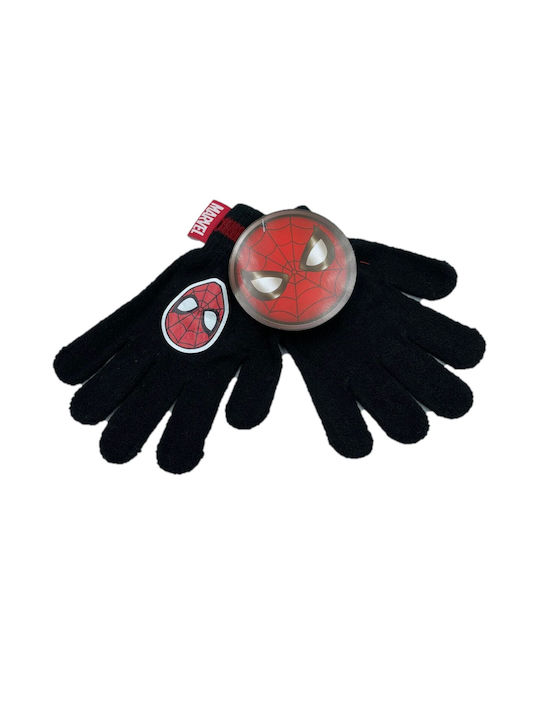 Marvel Knitted Kids Gloves Black