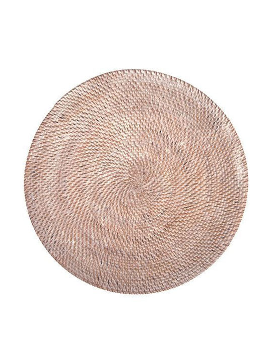 Placemats Rotund Rattan Bej 1buc